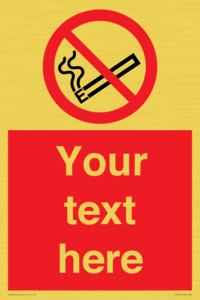 Custom No E-cigarettes / Vaping Sign